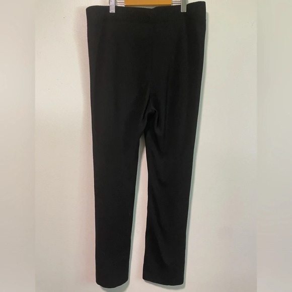 ASOS  Design Women’s Black Wide Leg Pants w Side Hem Split - Size 14 - Picture 7 of 8